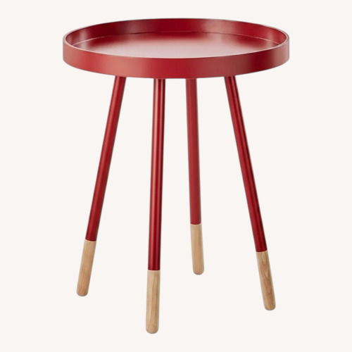 Used Marcella Paint-Dipped Round Tray-Top Side Table by iNSPIRE Q Modern for sale on AptDeco