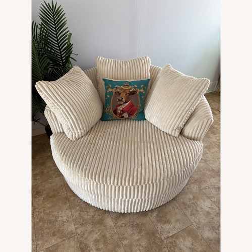 Used Lindyn Oversized Swivel Accent Chair for sale on AptDeco
