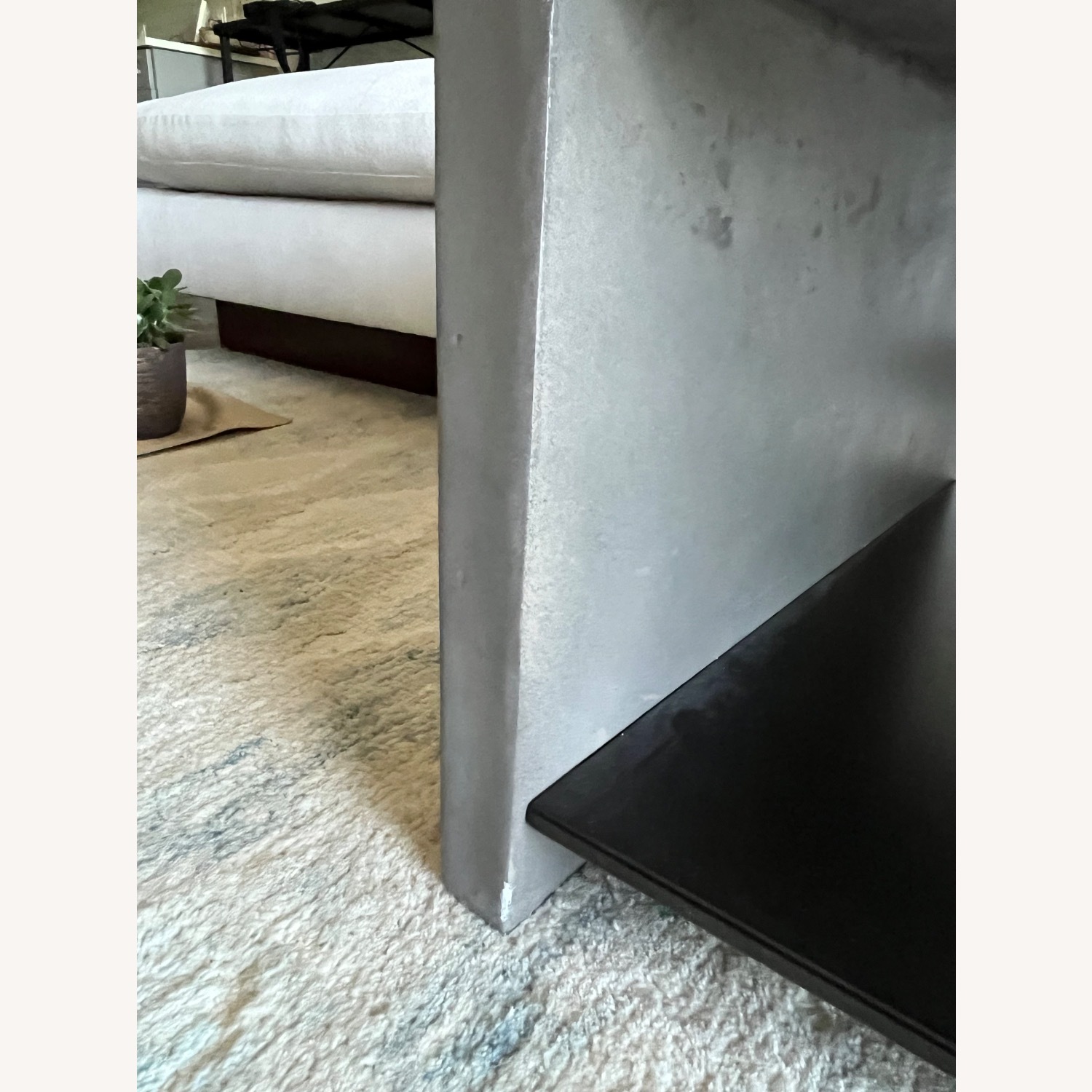 West Elm Industrial Concrete Rectangle Coffee Table - image-5