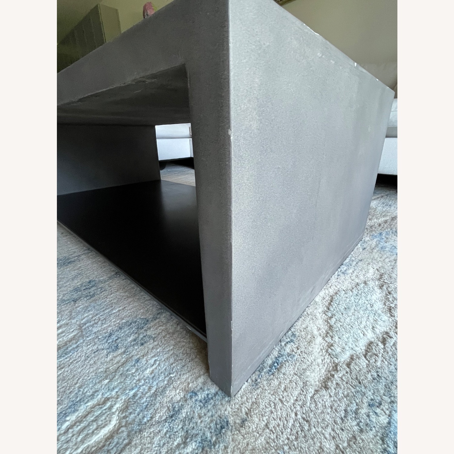 West Elm Industrial Concrete Rectangle Coffee Table - image-3