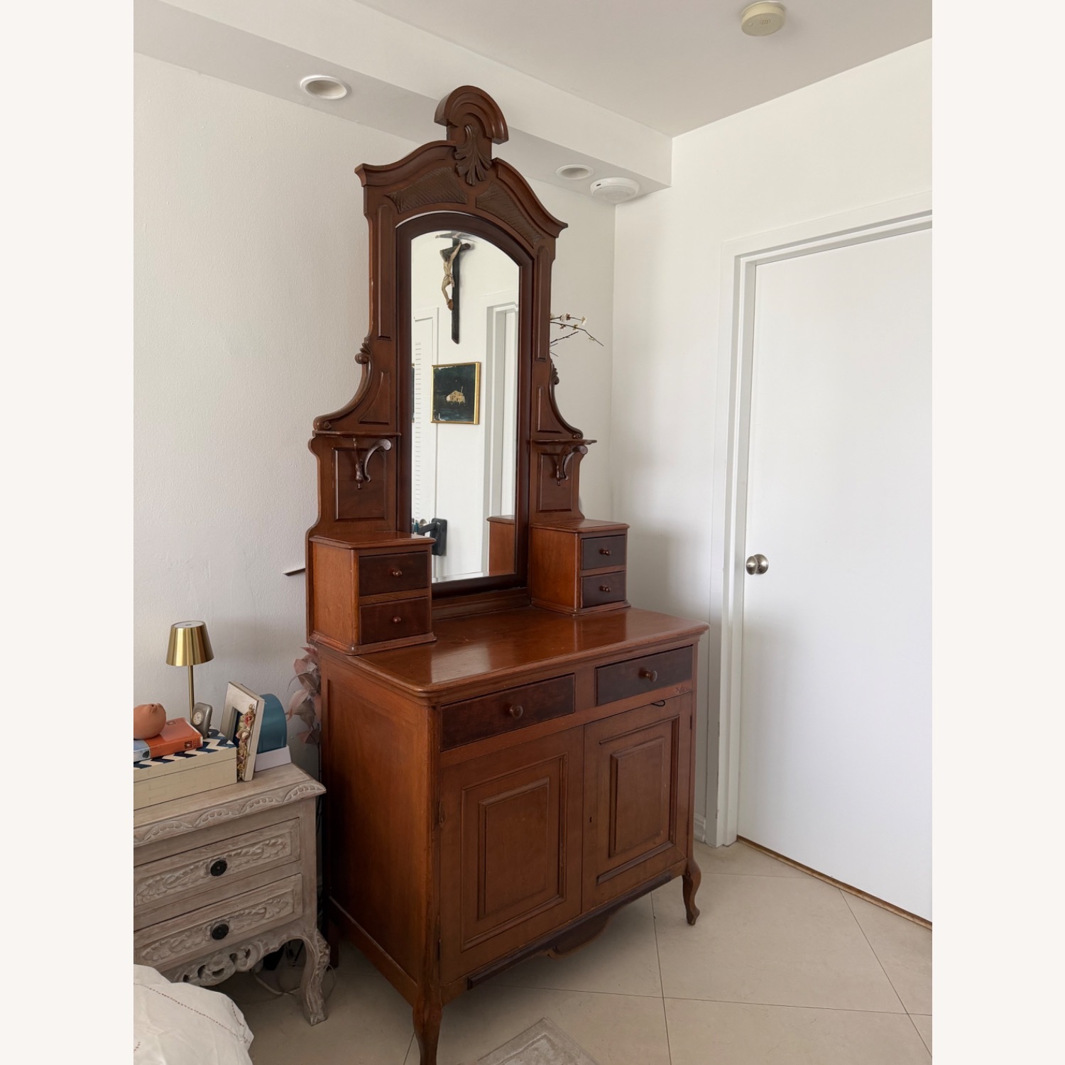 Vintage/Antique Finds Natural Wood Armoire - image-2