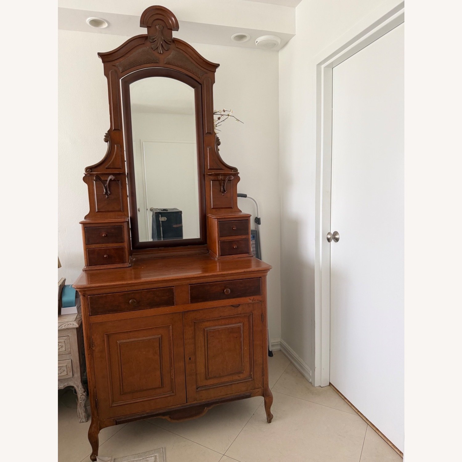 Vintage/Antique Finds Natural Wood Armoire - image-1
