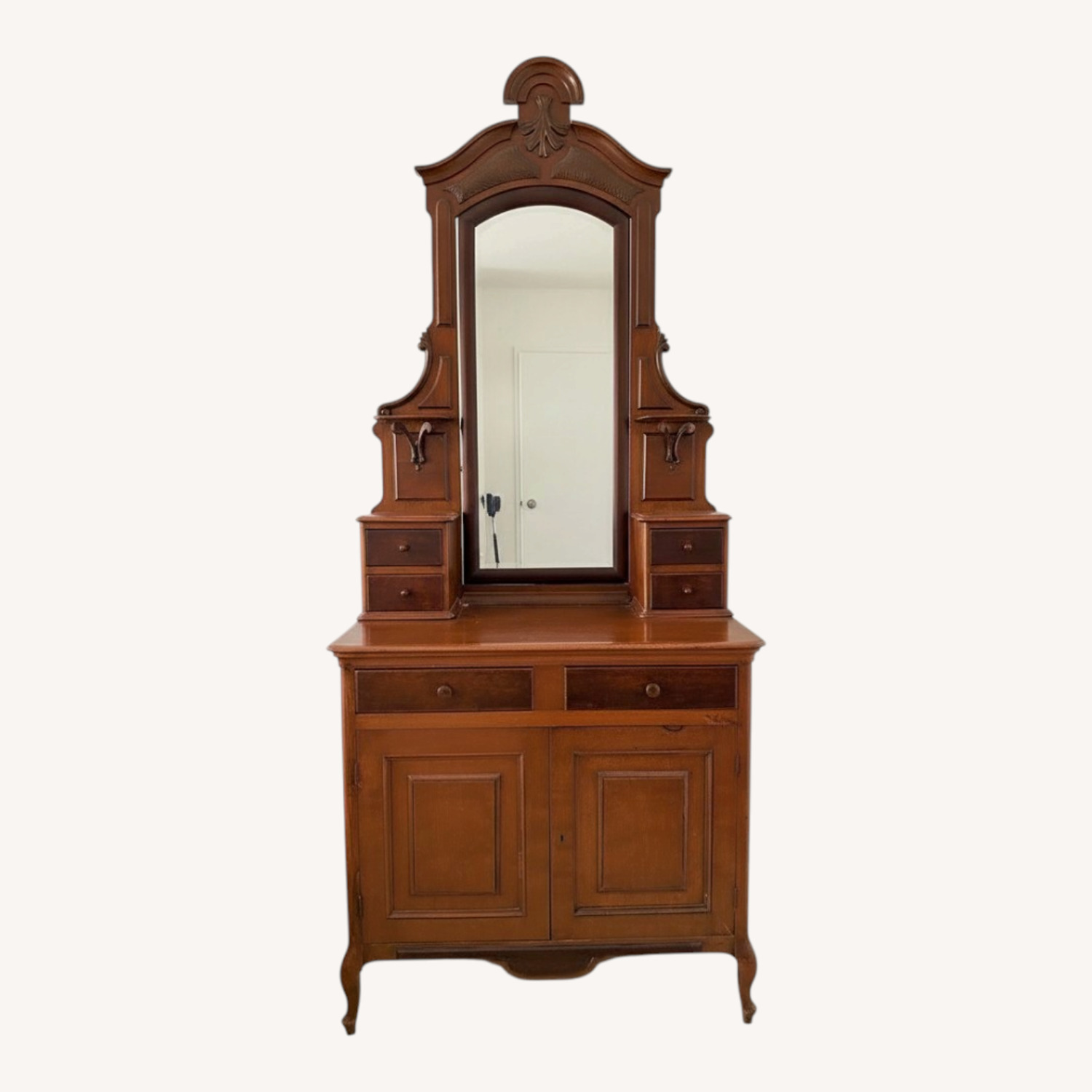 Vintage/Antique Finds Natural Wood Armoire - image-0