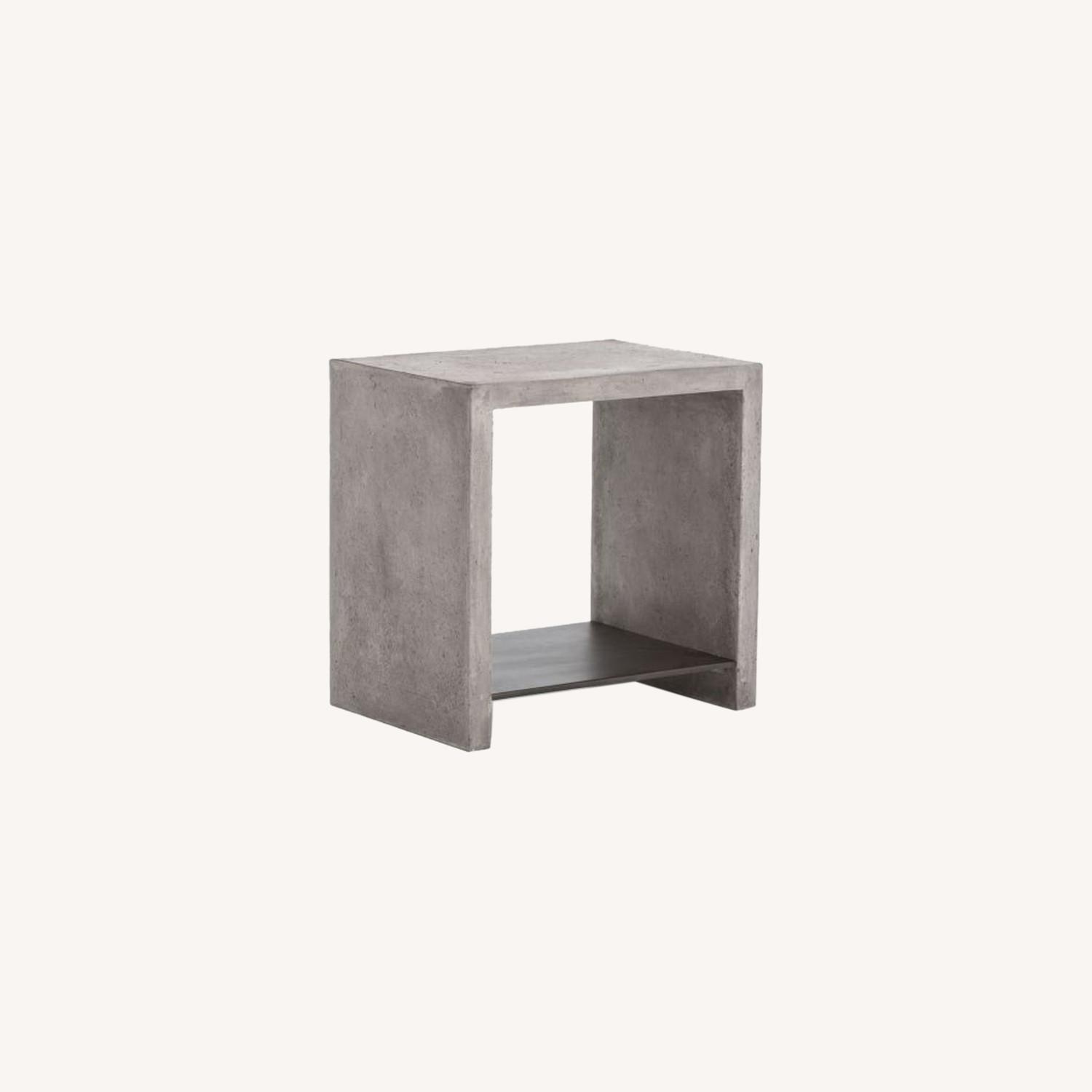 West Elm Industrial Concrete + Chrome Table - image-5