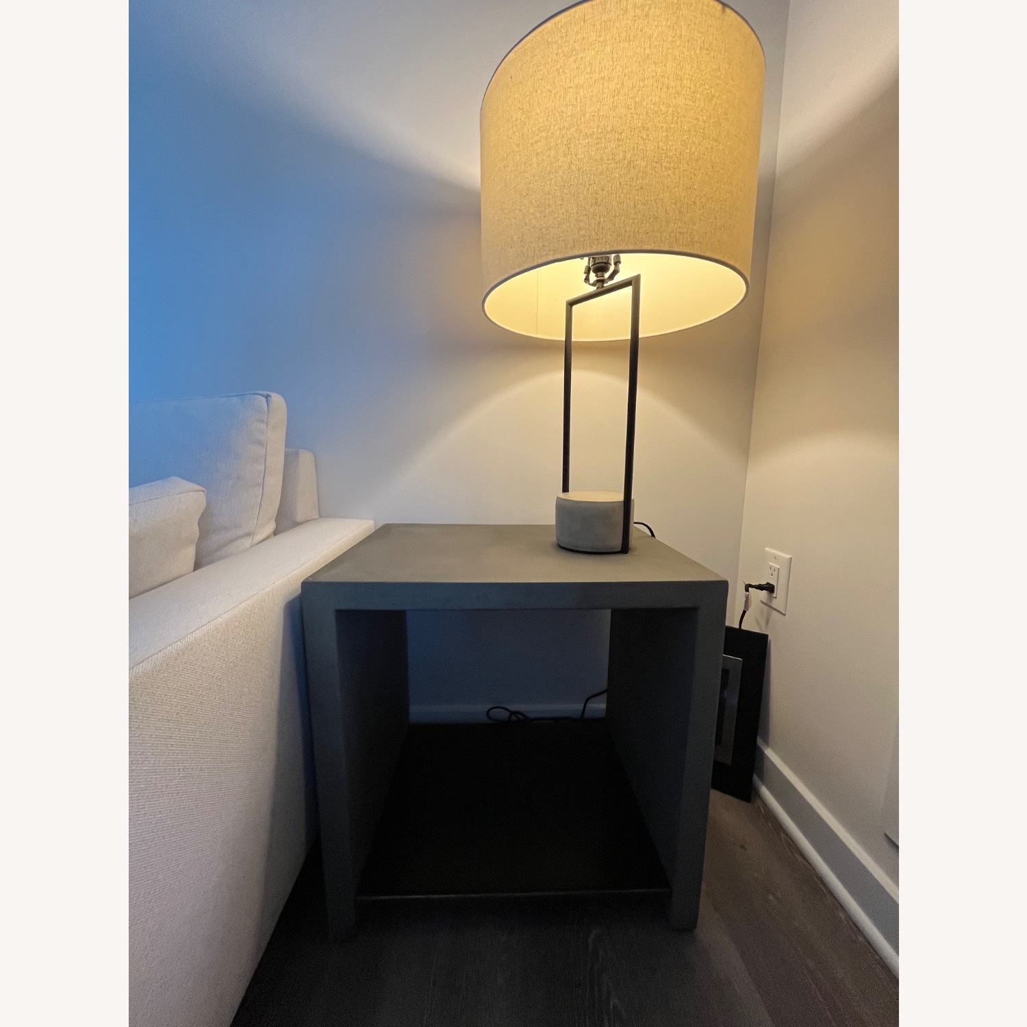 West Elm Industrial Concrete + Chrome Table - image-1