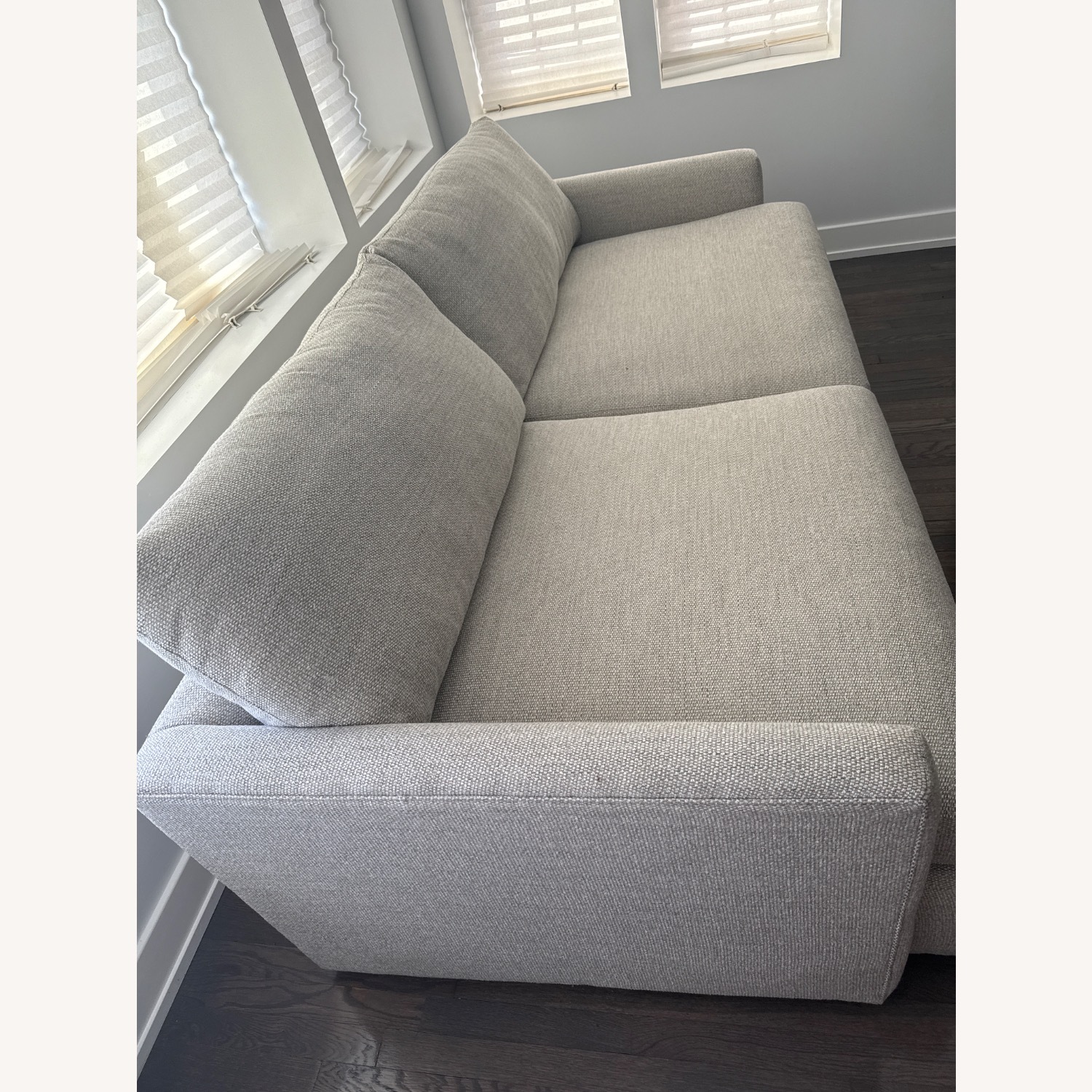 Crate & Barrel Lounge Deep Sofa 93" Cement - image-2