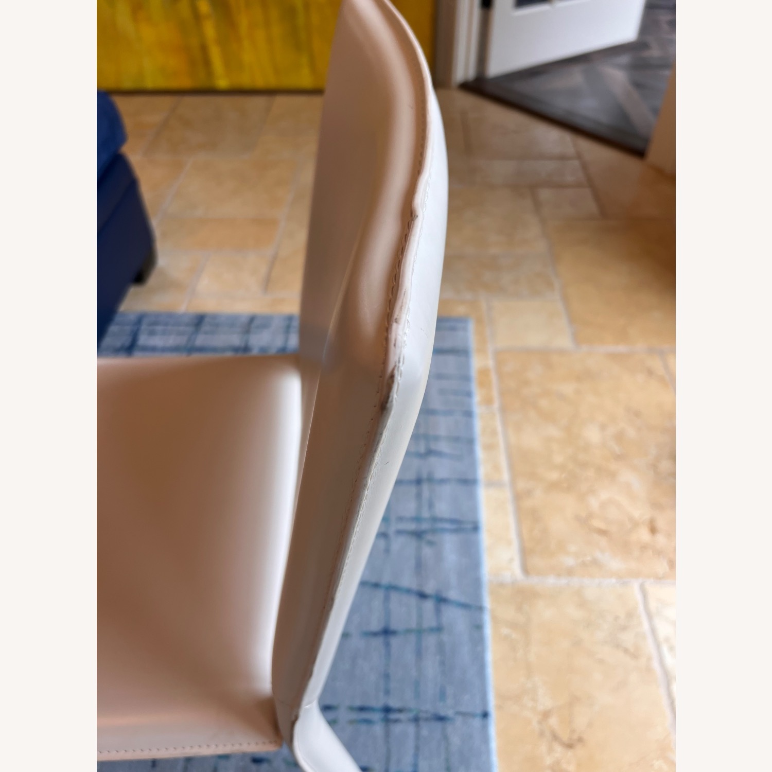 Room & Board White Leather Dining Chairs - image-8