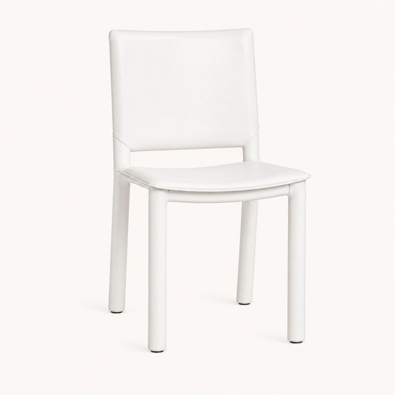 Room & Board White Leather Dining Chairs - image-10