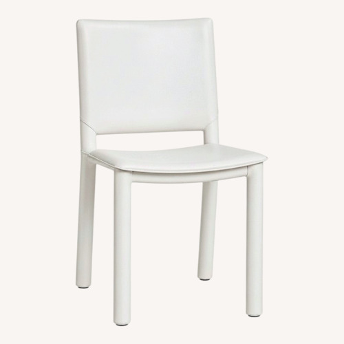 Used Room & Board White Leather Dining Chairs for sale on AptDeco