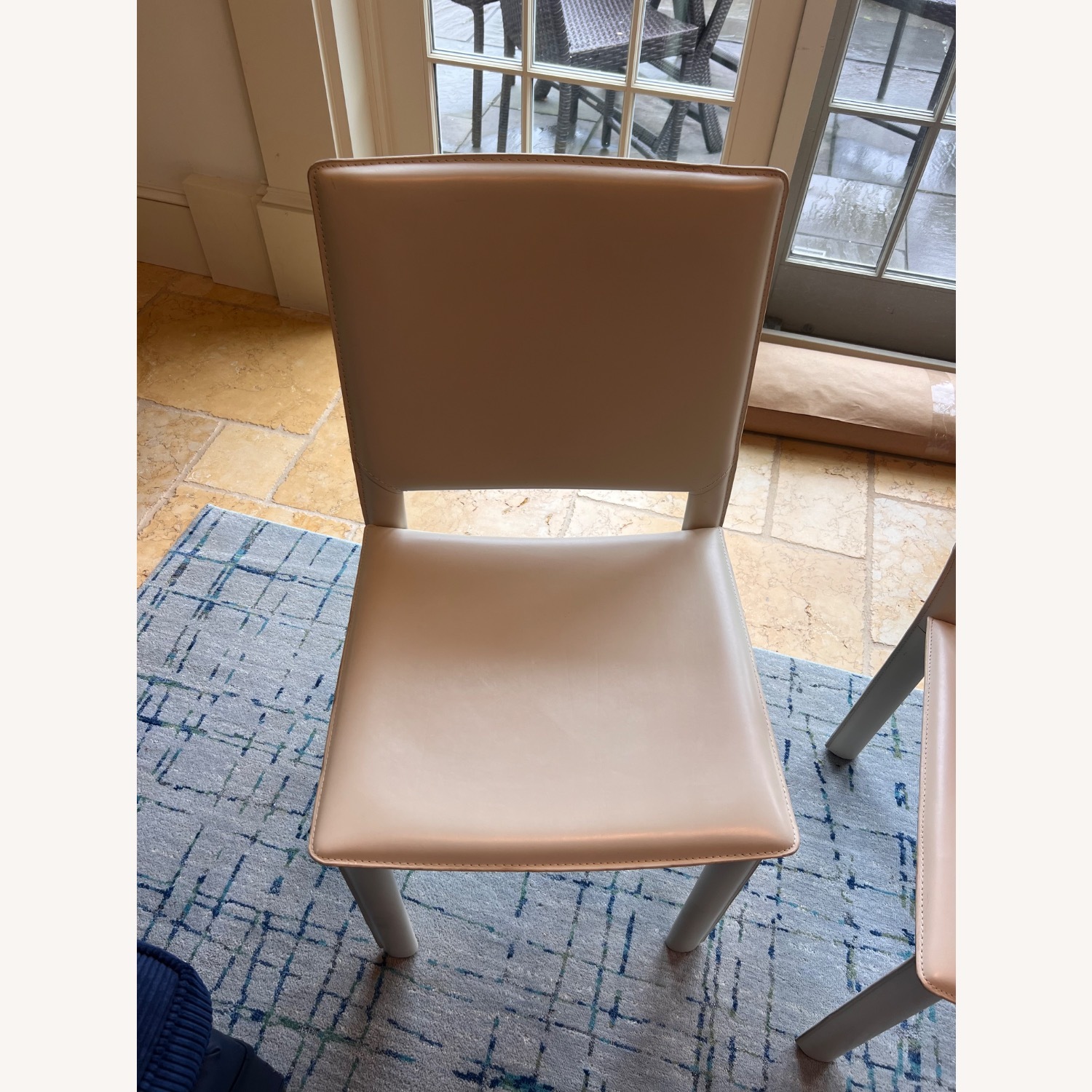 Room & Board White Leather Dining Chairs - image-4