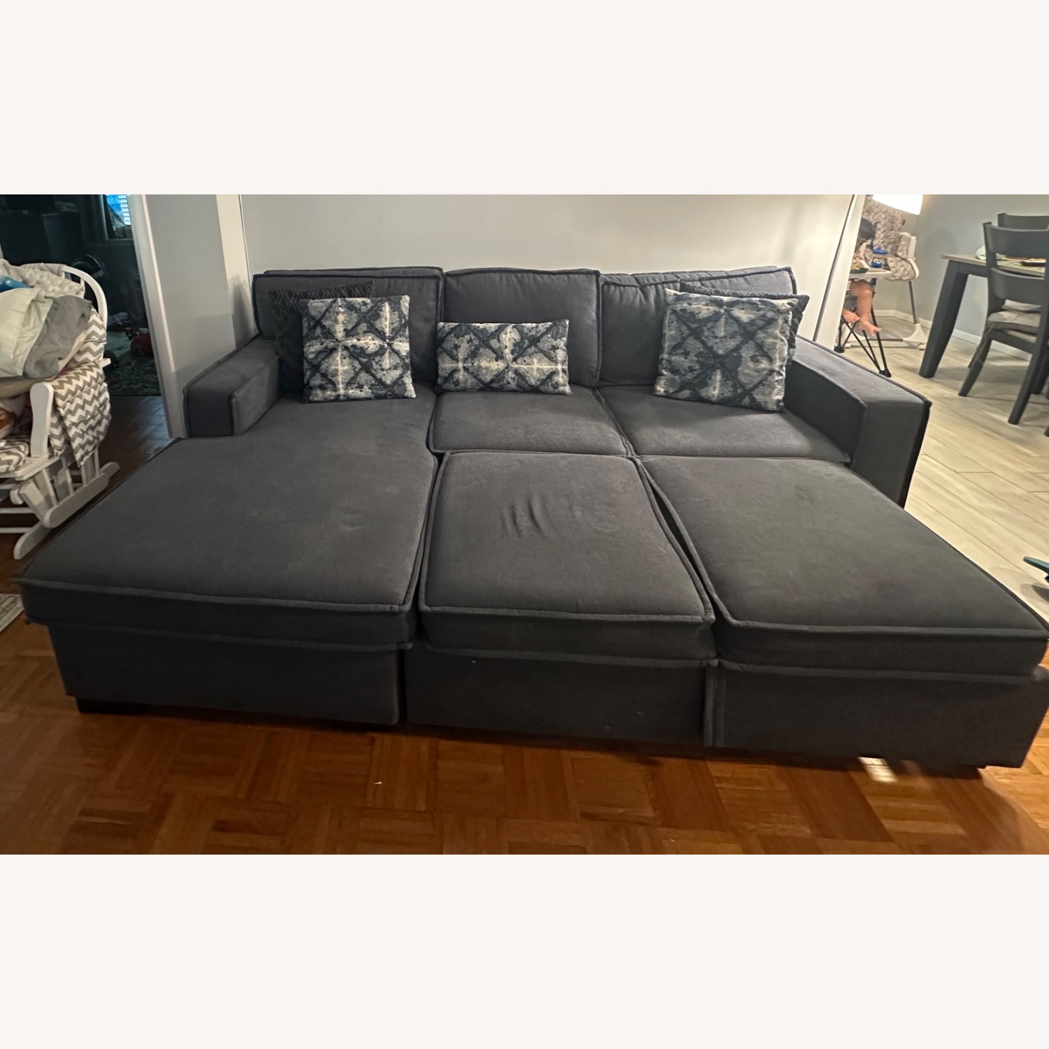 Bob's Discount Furniture Playscape Denim Pullout Sleeper  - image-2