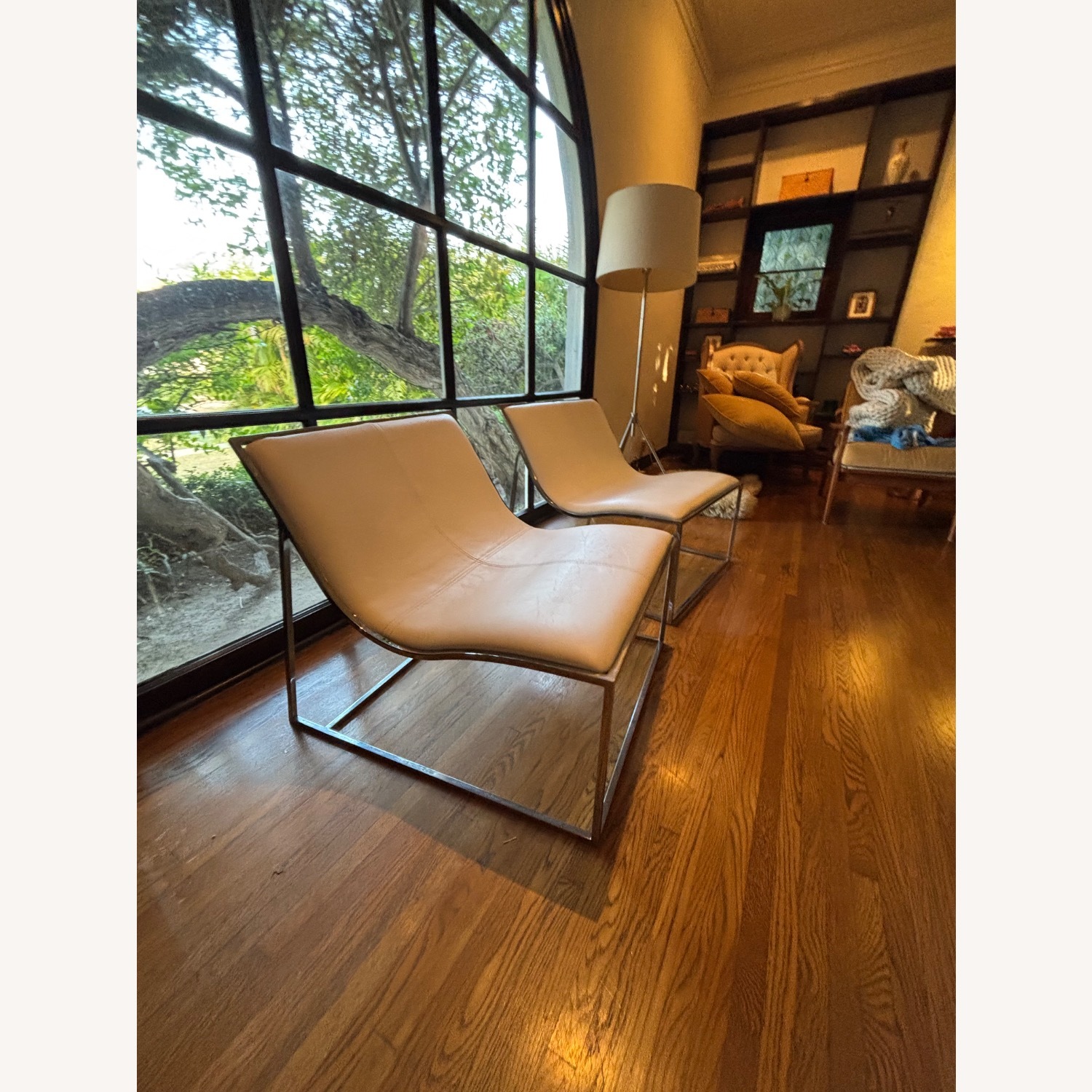Leather Sling Lounge Chairs - image-3
