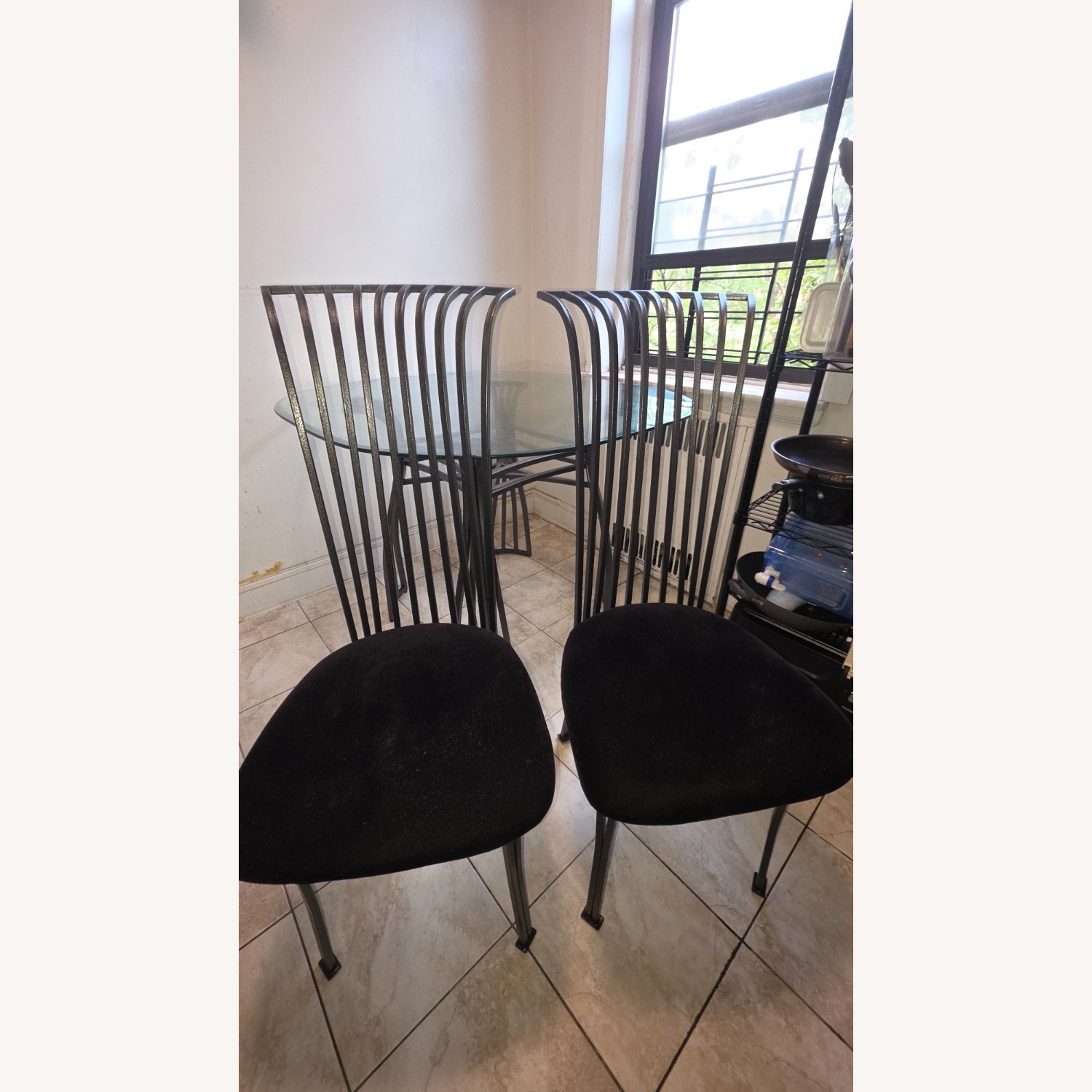 Set of Rustically Designed Chairs With Curved Back - image-1