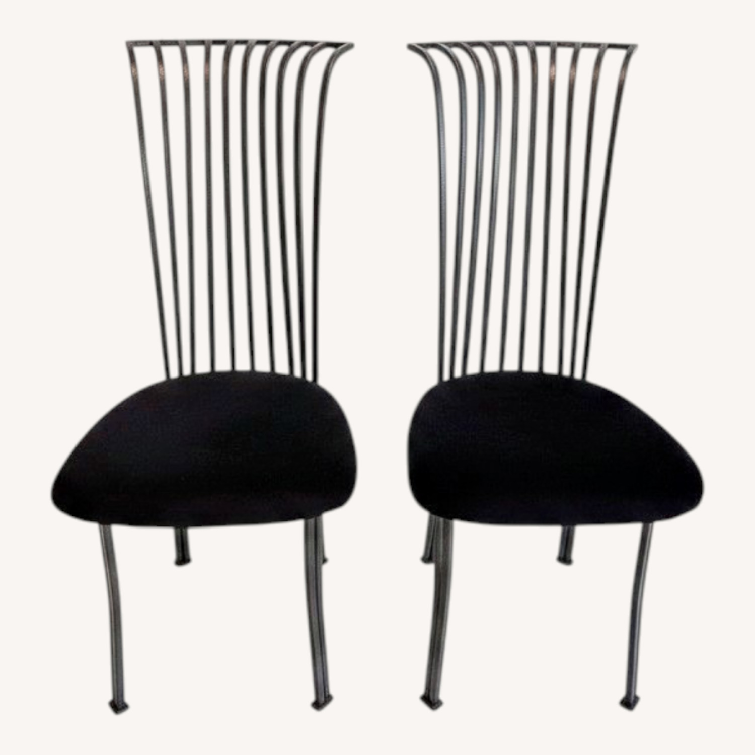 Set of Rustically Designed Chairs With Curved Back - image-0