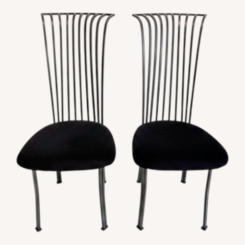 Used Set of Rustically Designed Chairs With Curved Back for sale on AptDeco