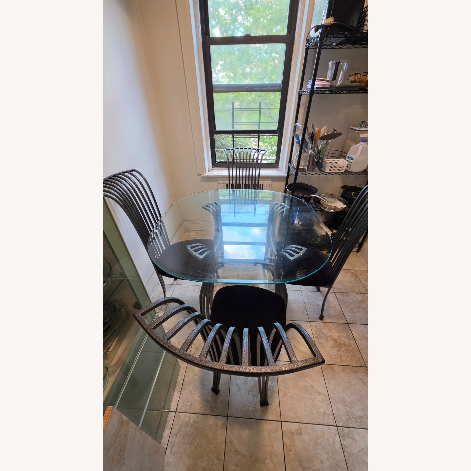 Set of Rustically Designed Chairs With Curved Back - image-6