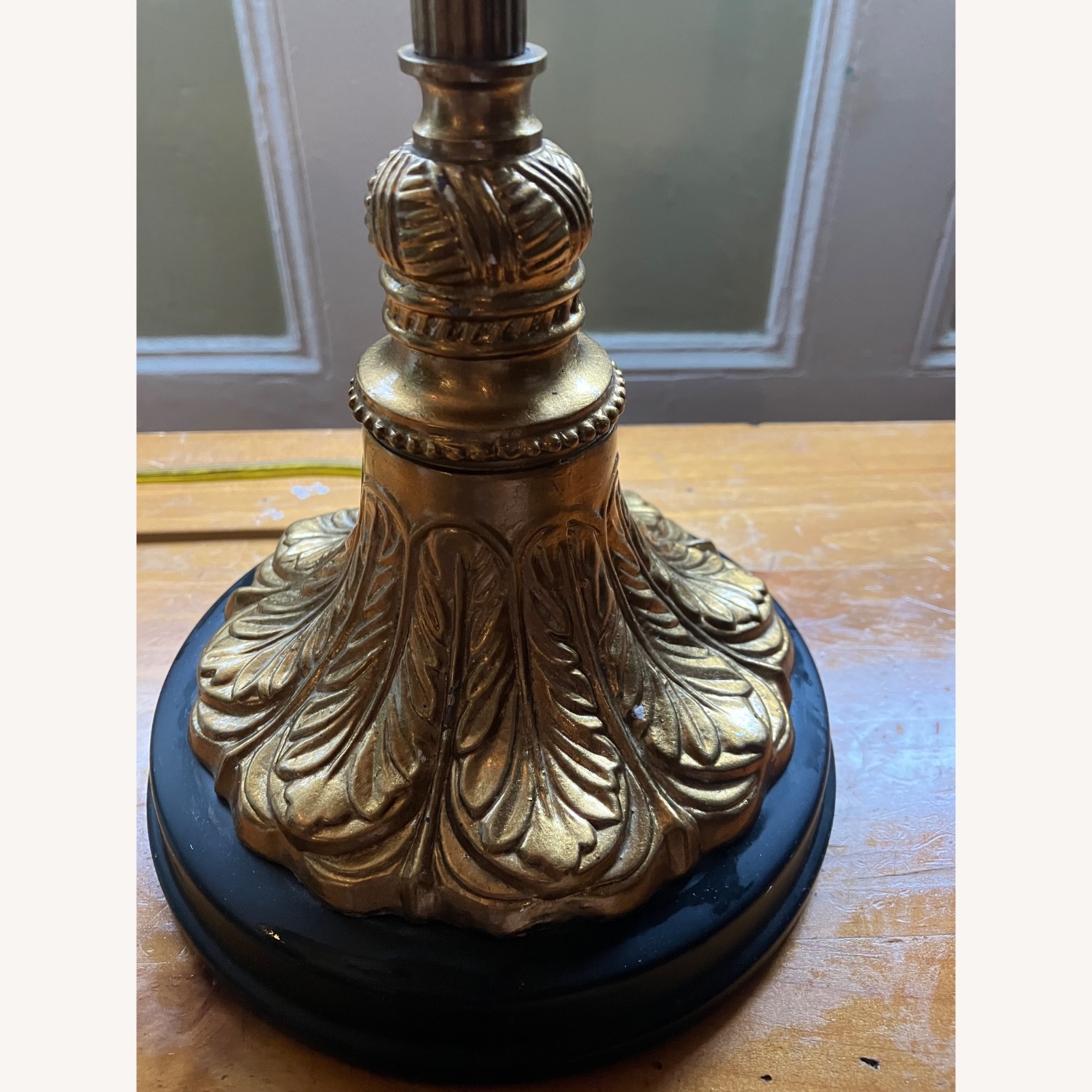 Green Glass Table Lamp - image-3