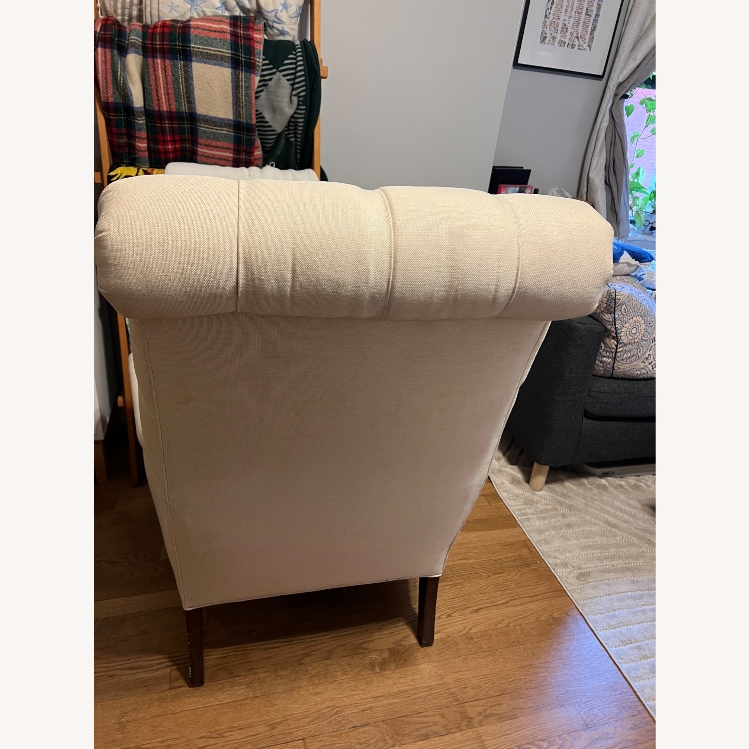 Vanguard Furniture White Cotton Armchair - image-3