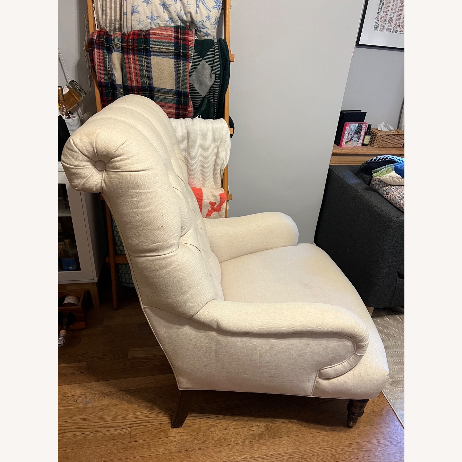 Vanguard Furniture White Cotton Armchair - image-7