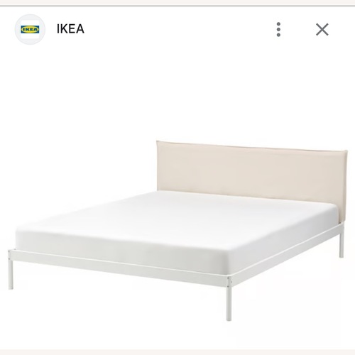 Used IKEA KLEPPSTAD White Queen Bedframe  for sale on AptDeco