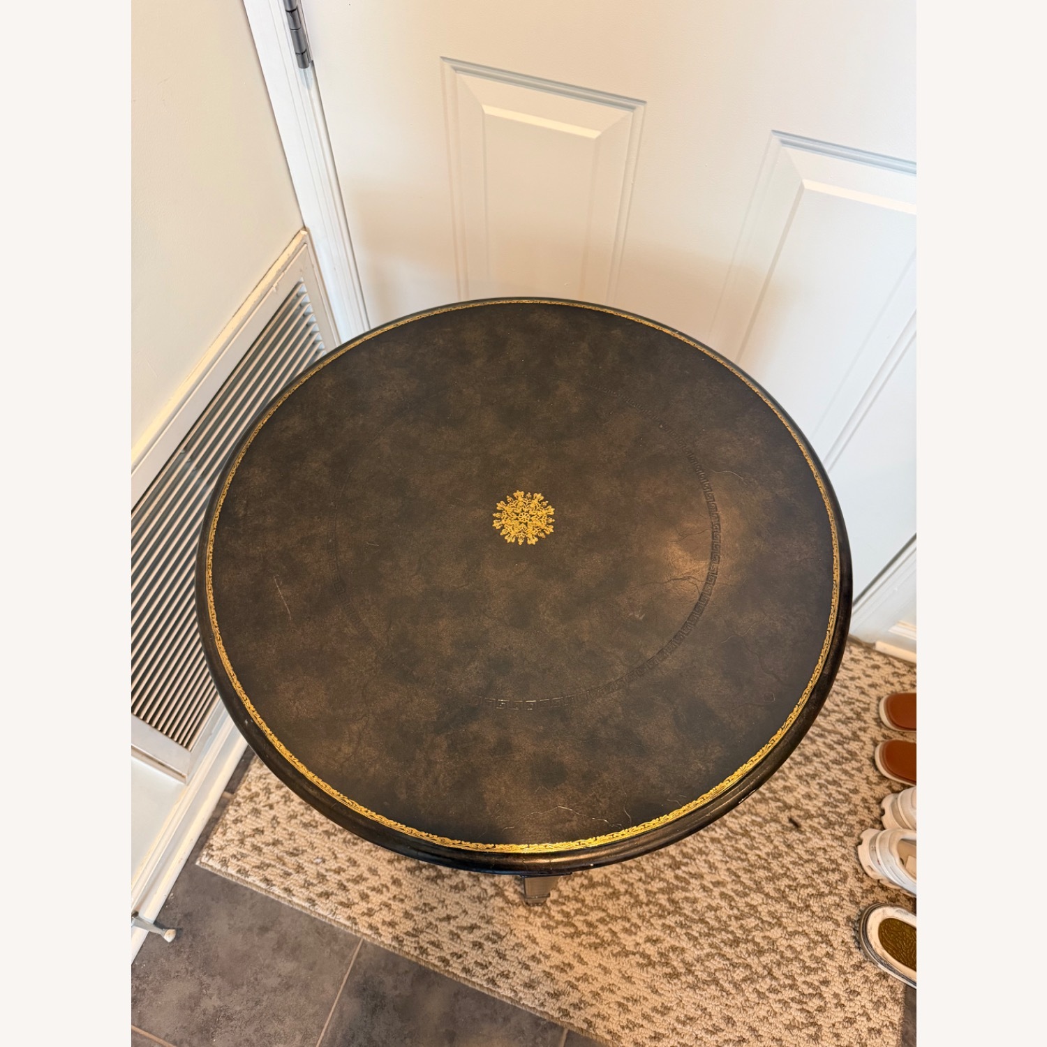 Maitland-Smith Neoclassical Leather Table - image-2