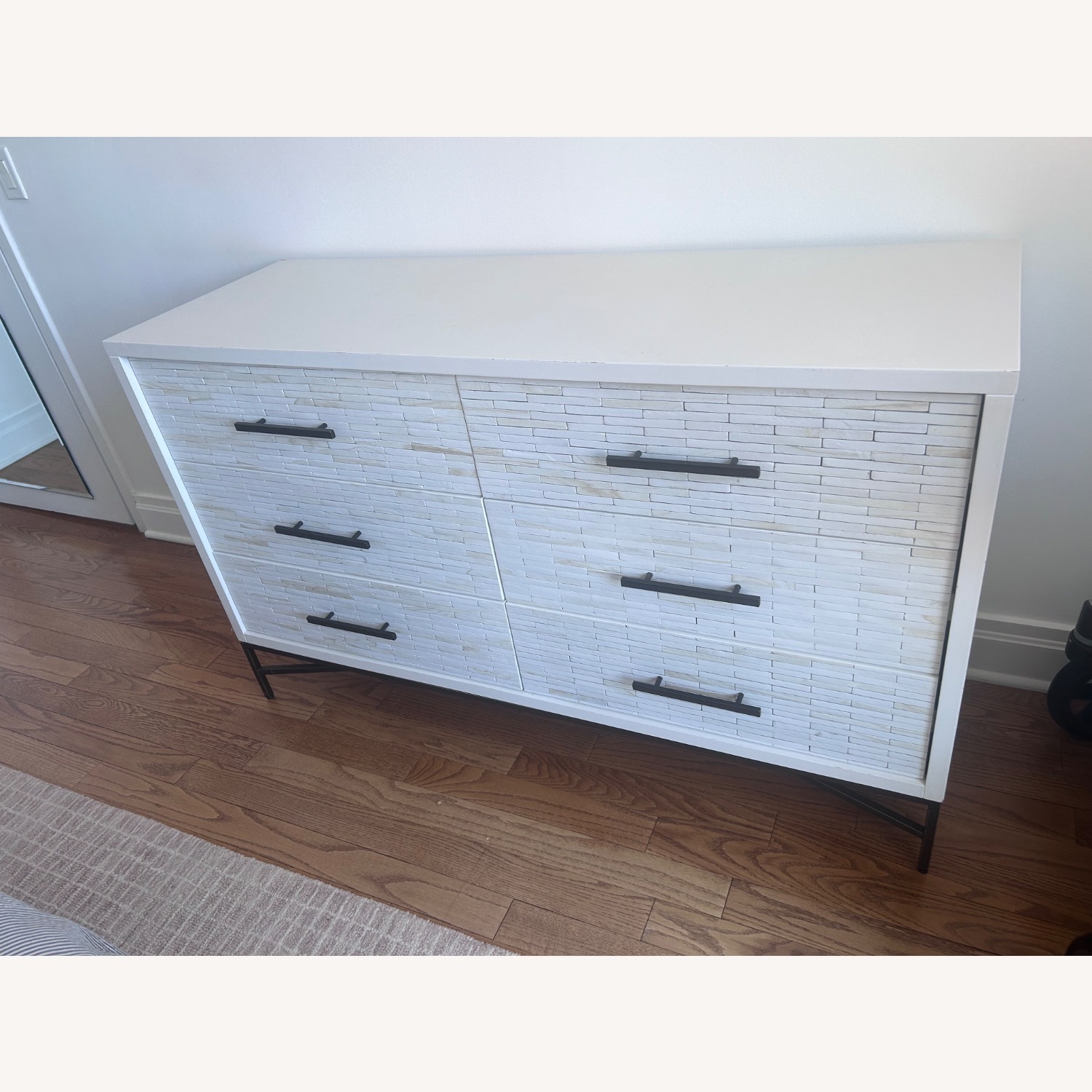 West Elm Wood Tiled 6-Drawer Dresser (54") - image-1