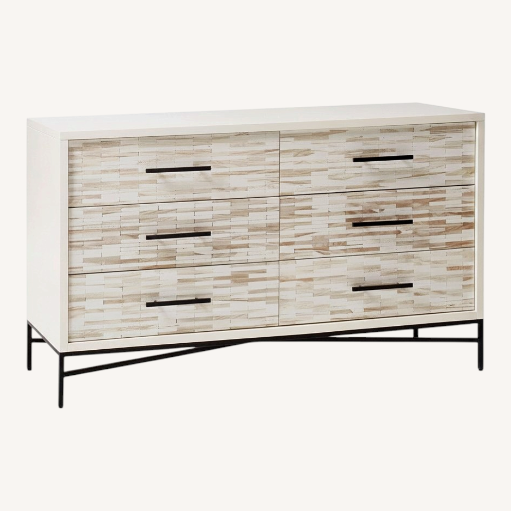 Image of West Elm Wood Tiled Dresser