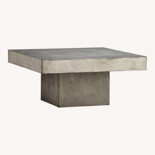 Used CB2 Concrete Element Coffee Table for sale on AptDeco