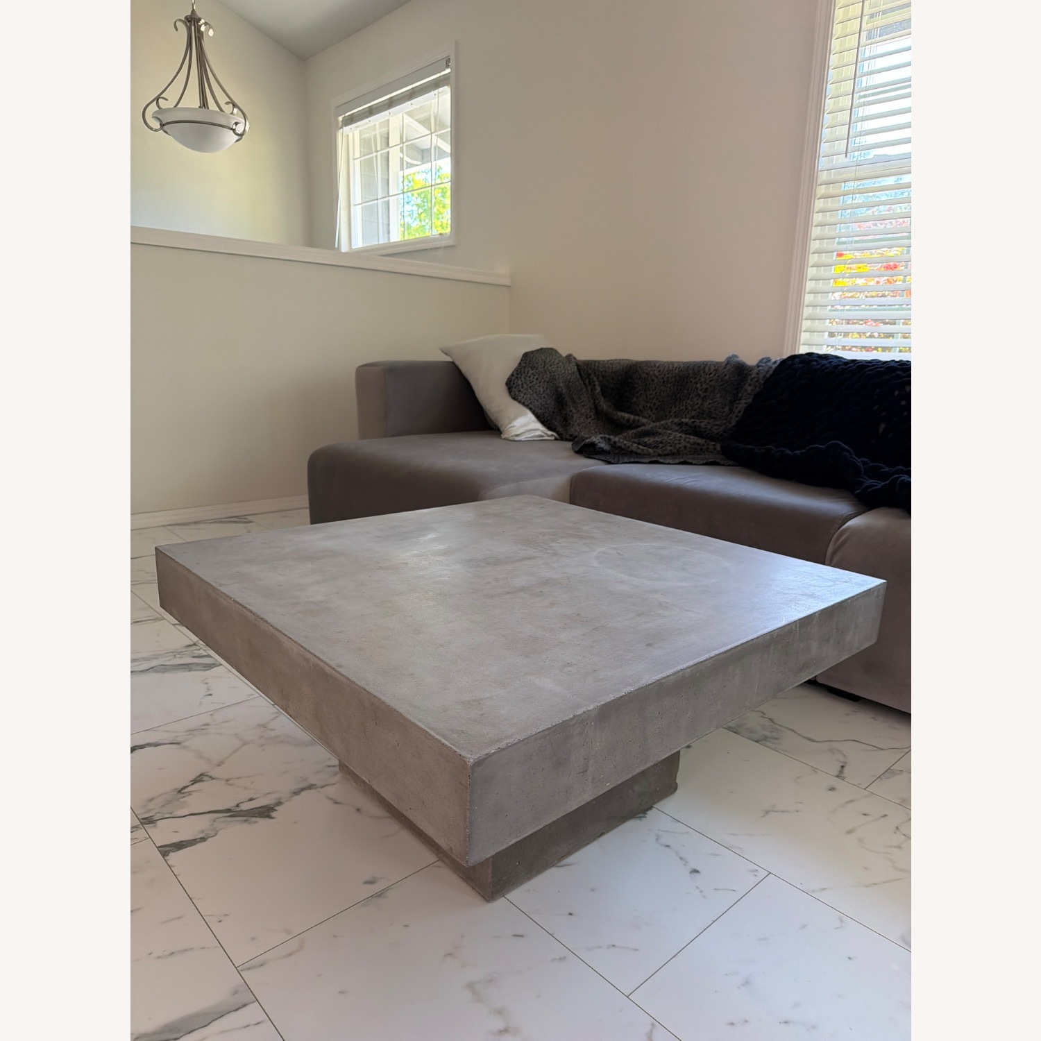 CB2 Concrete Element Coffee Table - image-1