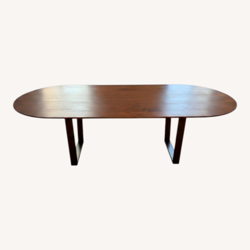 Used Custom Solid Maple Racetrack Dining Table for sale on AptDeco
