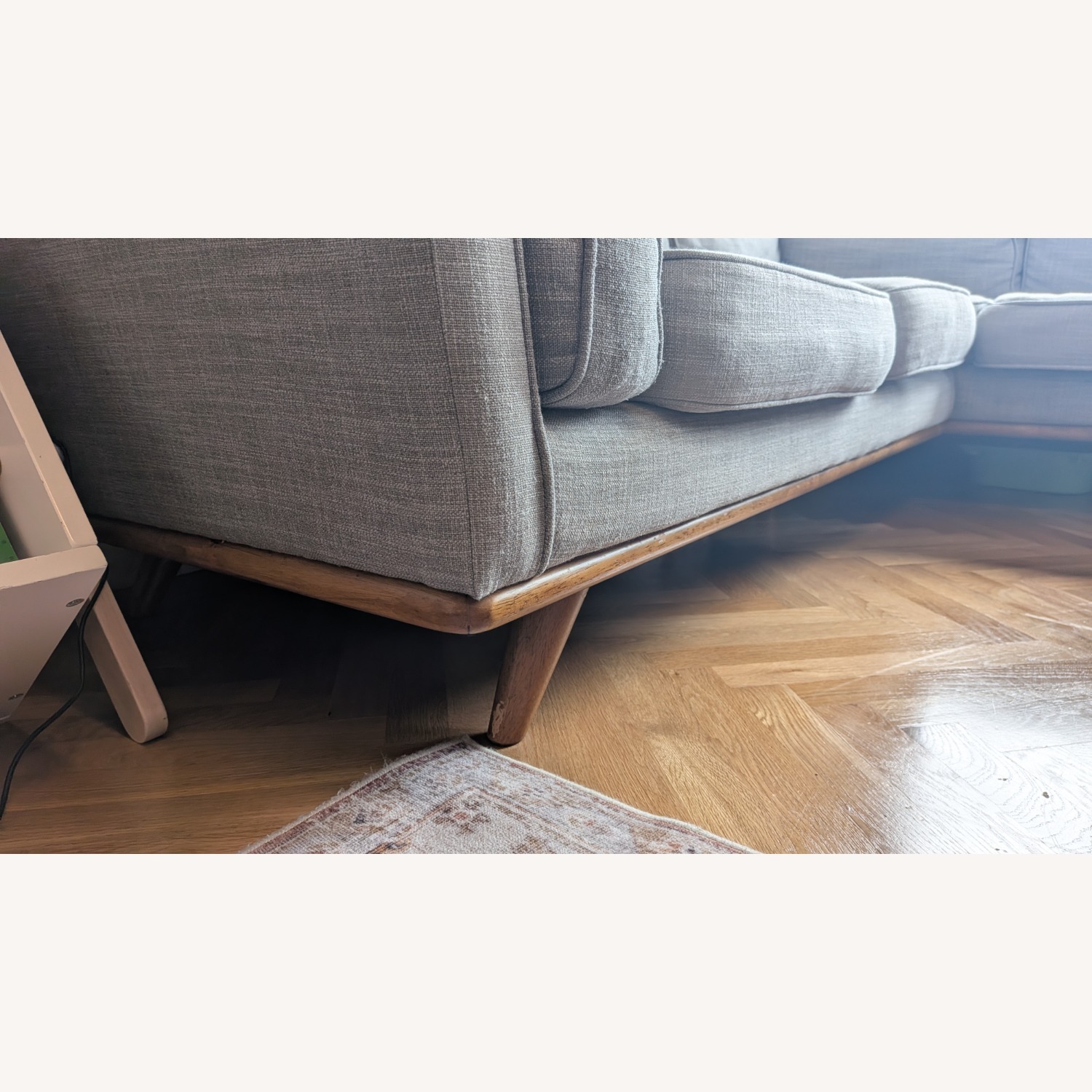 Article Timber Light Gray Fabric L-Shaped Sofa - image-2