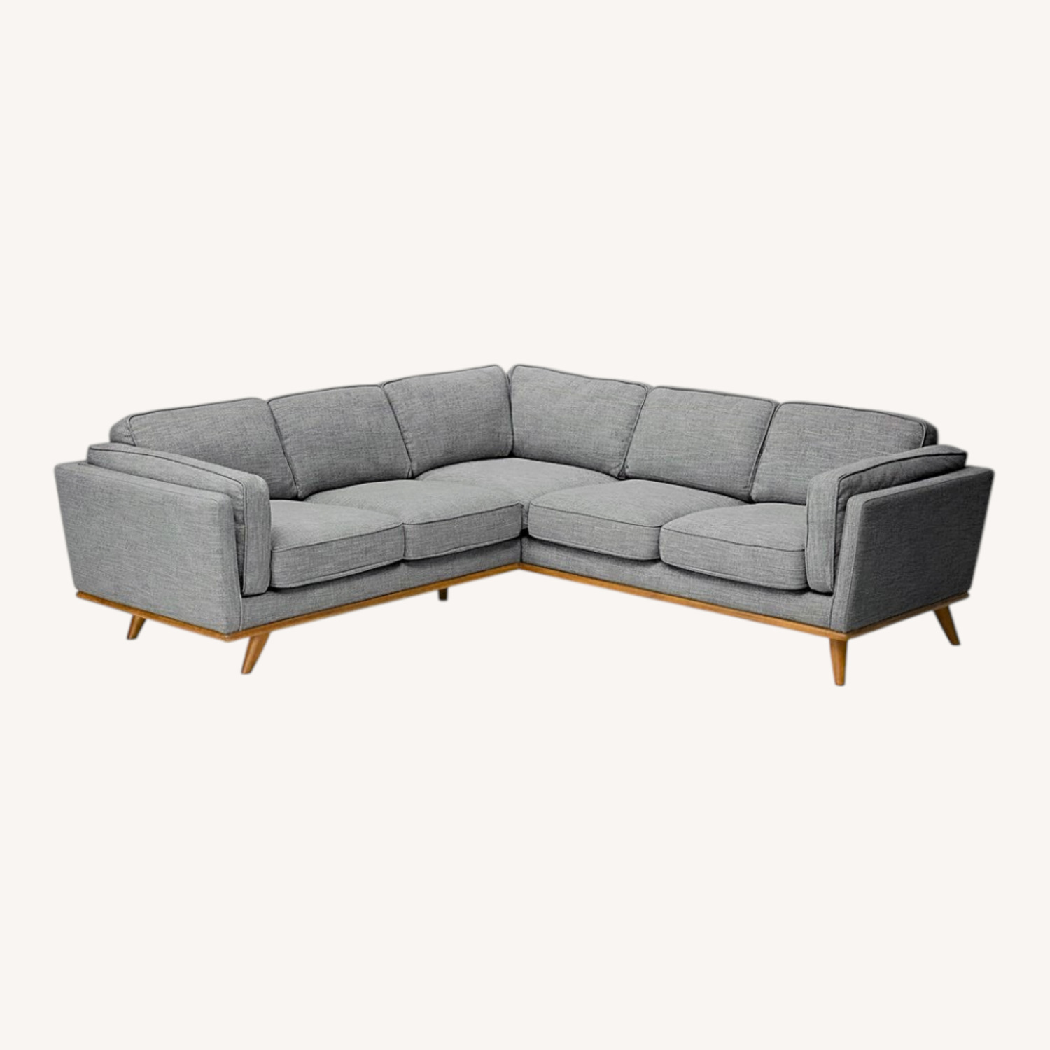 Article Timber Light Gray Fabric L-Shaped Sofa - image-0