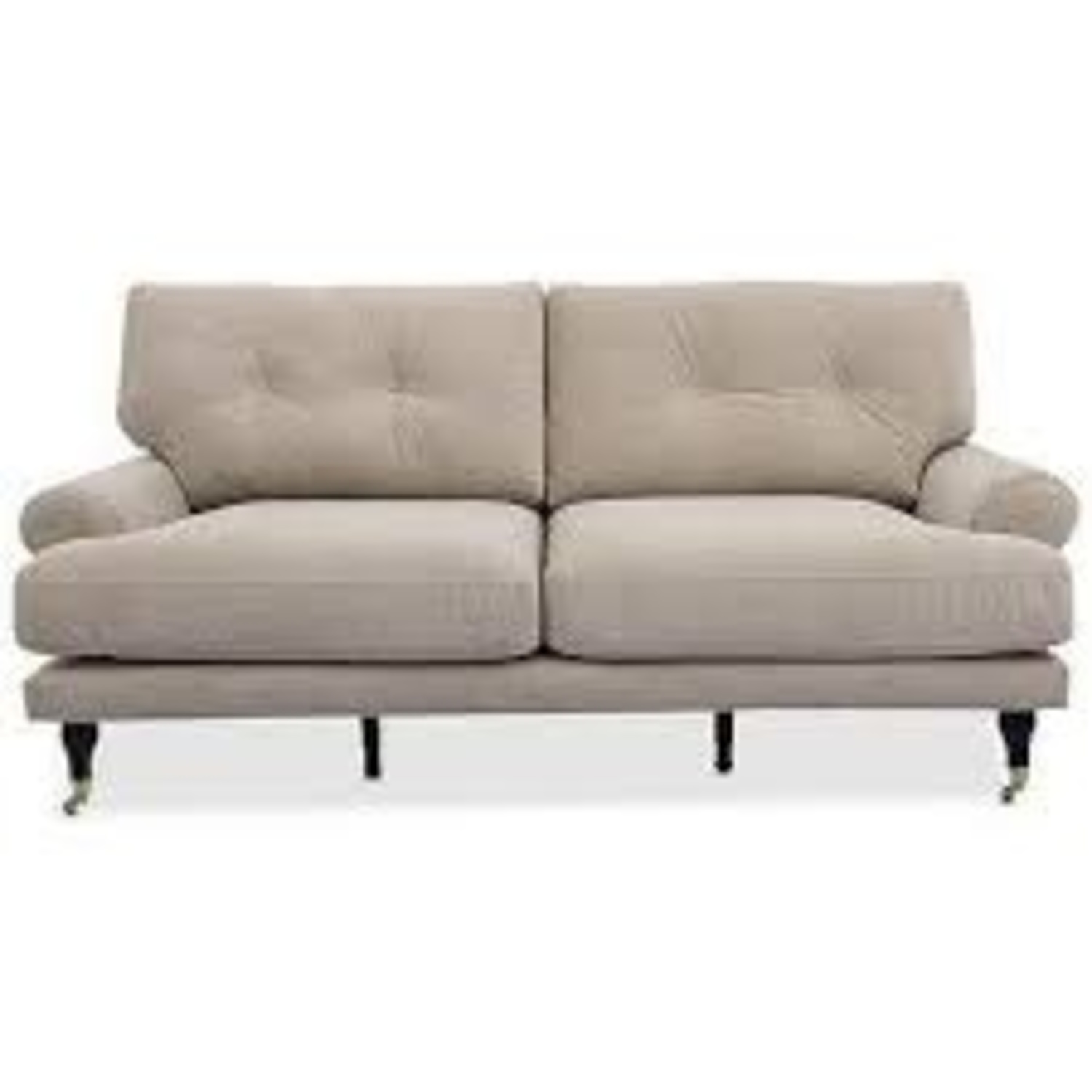 Macy's Brenata Light Gray Velvet 2 Seater Sofa - image-4