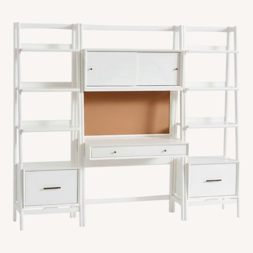 Used West Elm Mid-Century Desk and Bookshelves for sale on AptDeco