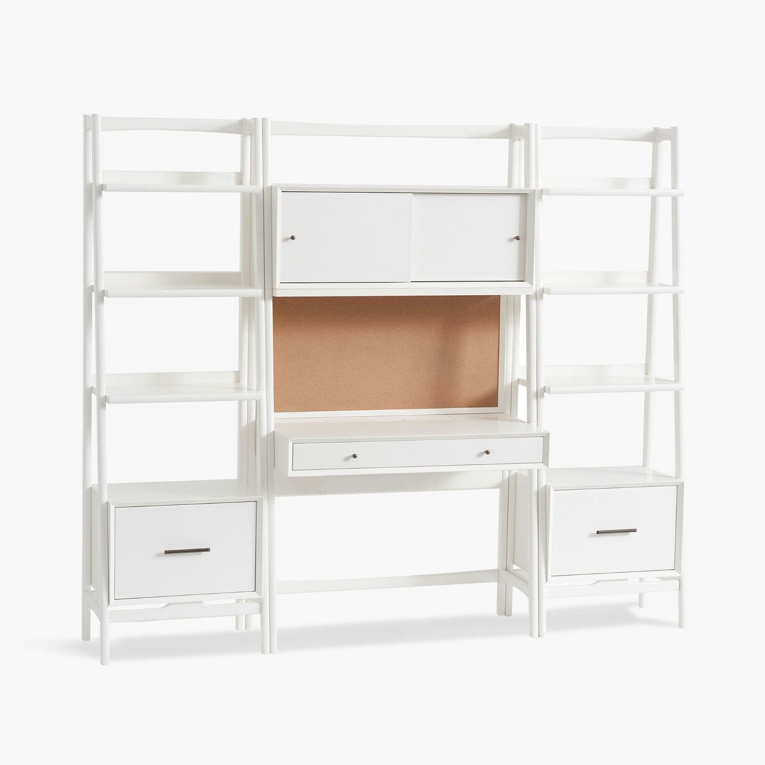 West Elm Mid-Century Desk and Bookshelves - image-9