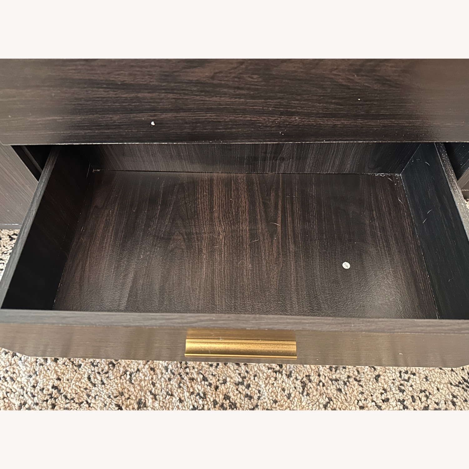 Black Media Stand with 2 Cabinets + 3 Drawers - image-3