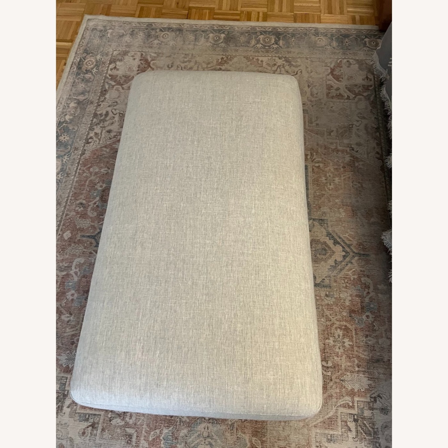 Article Abisko Light Gray Fabric Ottoman - image-3