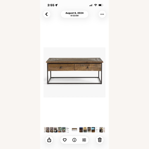 Used Sanford Rectangular Coffee Table, Cobble Brown for sale on AptDeco