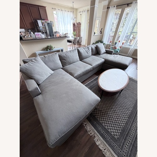 Used Room & Board York Light Gray Fabric 3+ Piece Sectional for sale on AptDeco