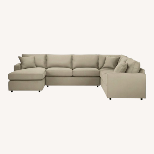 Used Room & Board York Light Gray Fabric 3+ Piece Sectional for sale on AptDeco