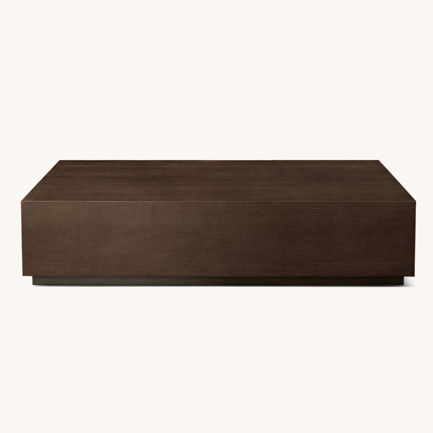 Restoration Hardware Graydon Shagreen Plinth Rectangular Coffee Table - image-0