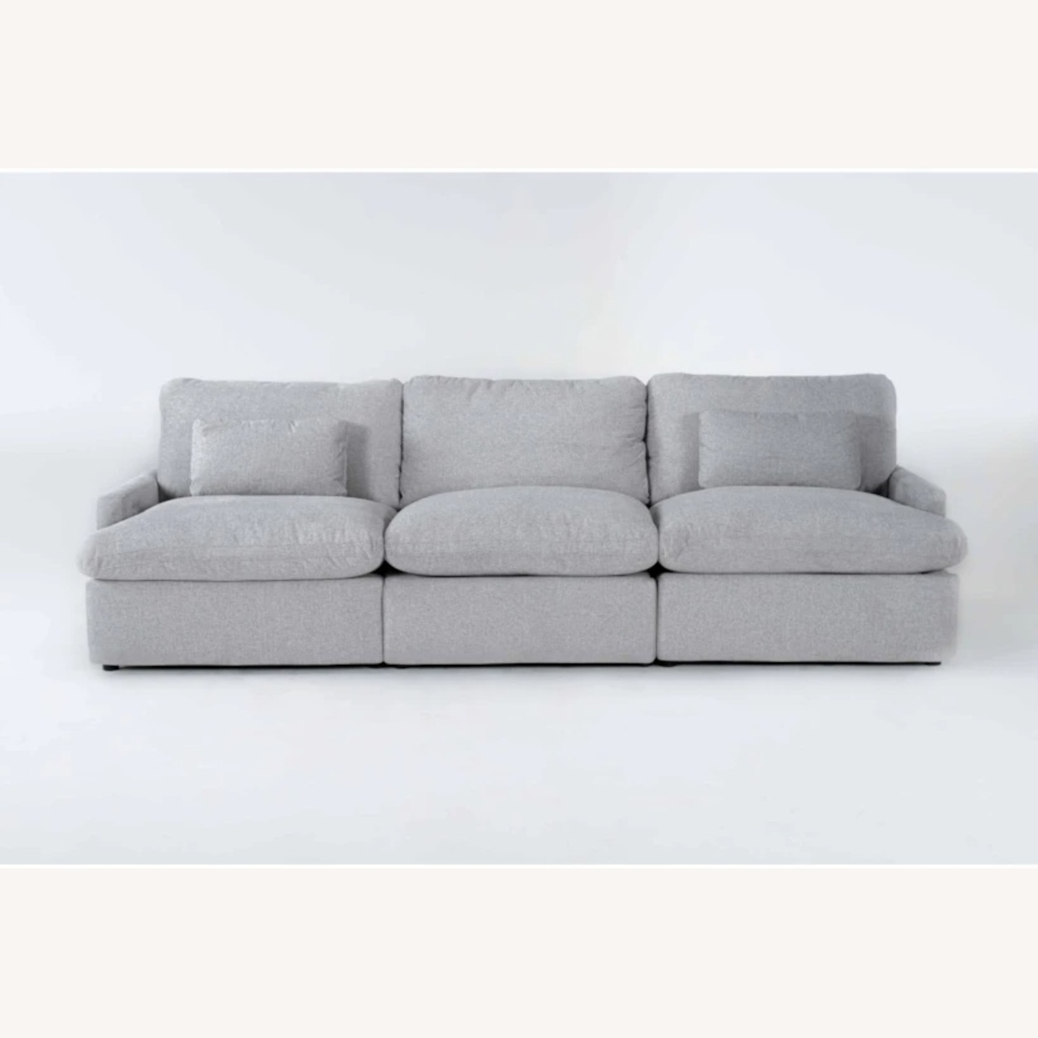 Living Spaces Jolene Light Gray 3 Piece Sectional - image-6