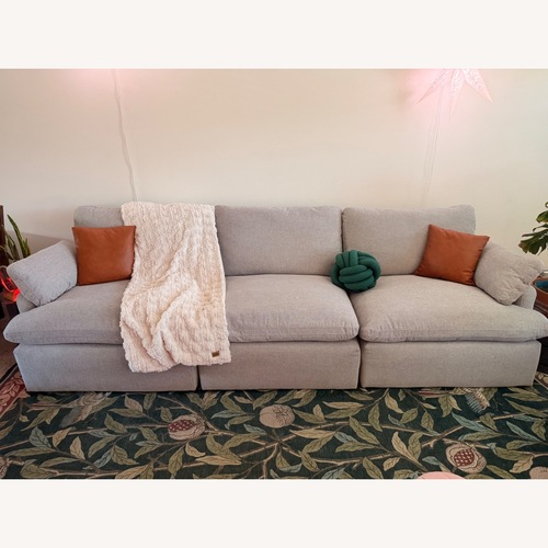 Used Living Spaces Jolene Light Gray 3  Piece Sectional for sale on AptDeco