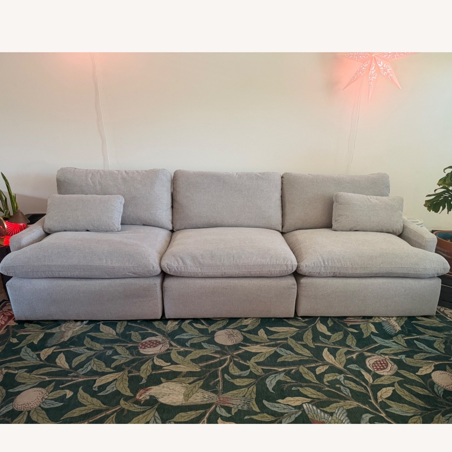 Living Spaces Jolene Light Gray 3 Piece Sectional - image-2