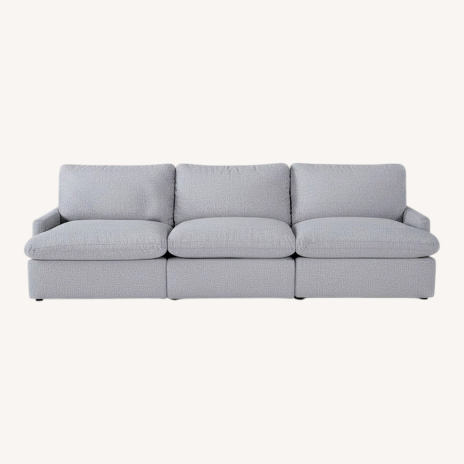 Living Spaces Jolene Light Gray 3 Piece Sectional - image-0