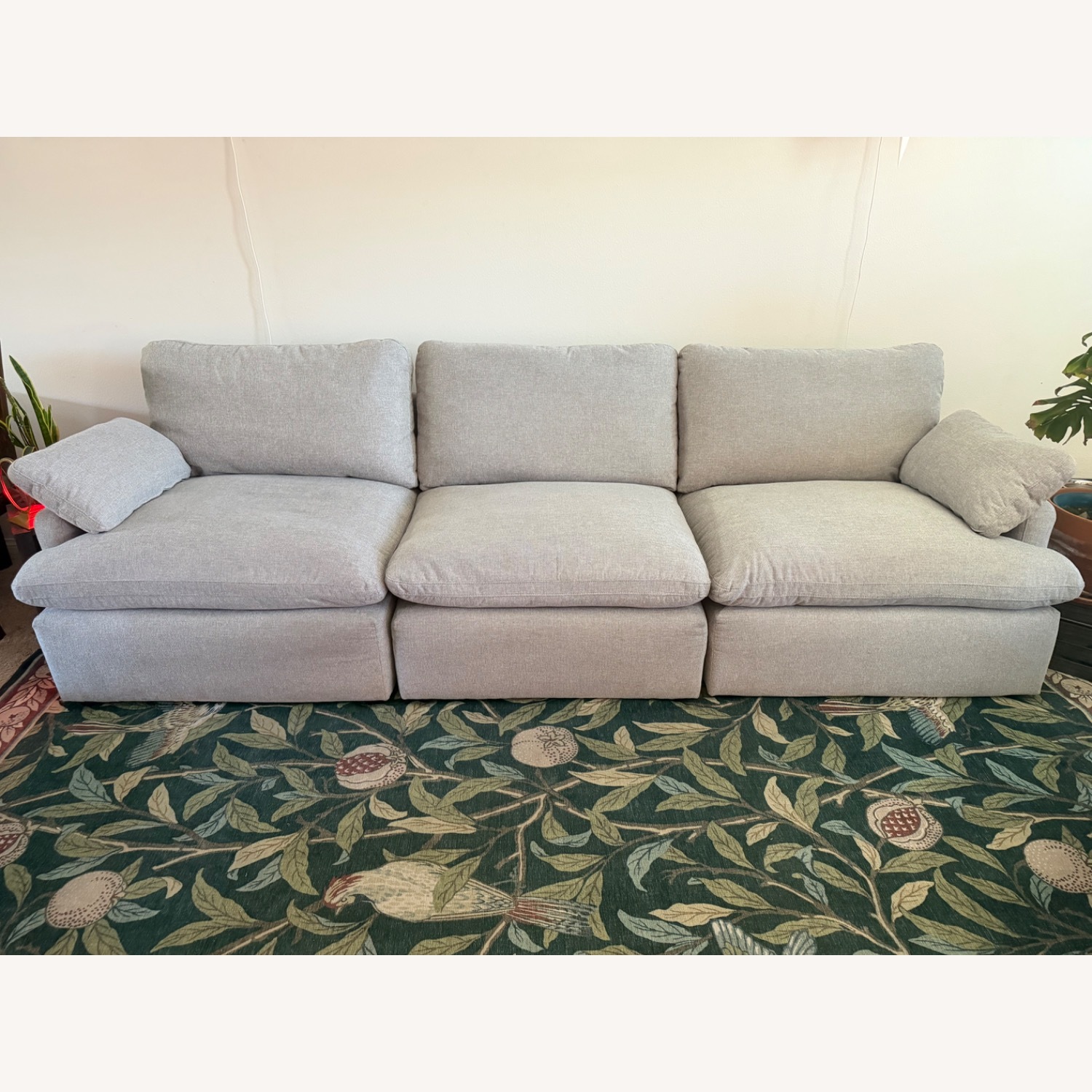 Living Spaces Jolene Light Gray 3 Piece Sectional - image-5