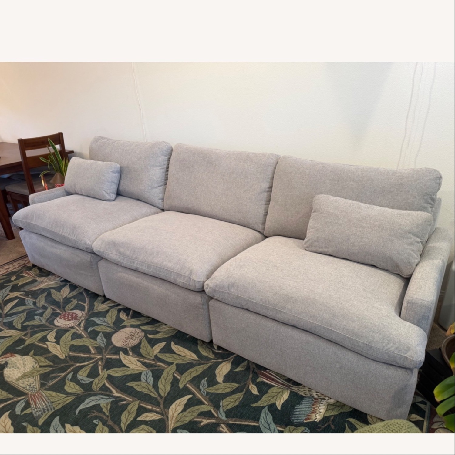 Living Spaces Jolene Light Gray 3 Piece Sectional - image-3