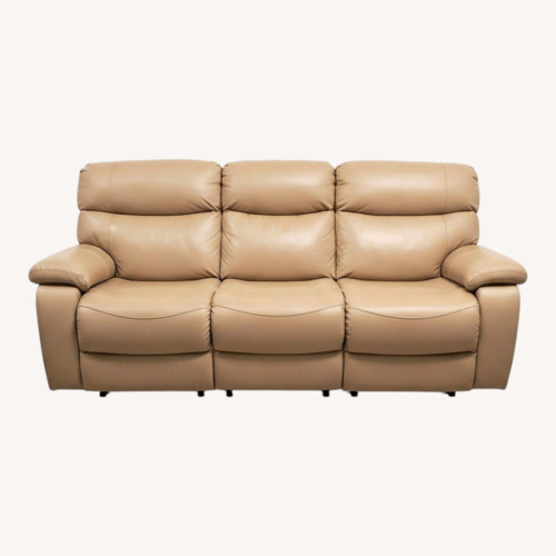 Used Tan Leather Sofa that Reclines  for sale on AptDeco
