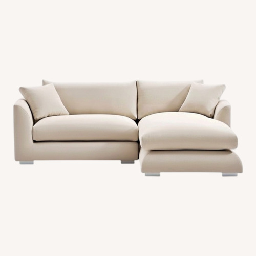 Used Valyou Furniture Natural Fabric 2 Piece Sectional for sale on AptDeco