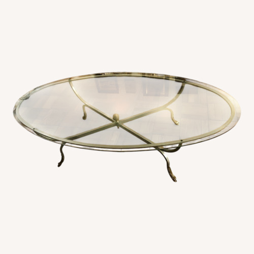 Used Italian Regency Style Ram & Hoof Foot Coffee Table for sale on AptDeco